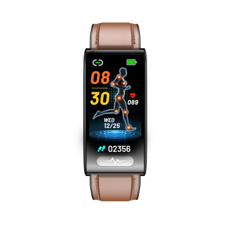 TK70 1.47 inch Color Screen Smart Leather Strap Watch,Support Heart Rate / Blood Pressure / Blood Oxygen / Blood Sugar Monitoring