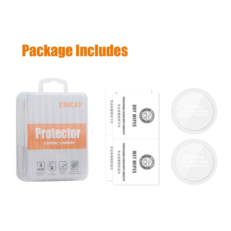 For Samsung Galaxy Watch8 44mm 2pcs ENKAY 0.2mm 9H Tempered Glass Screen Protector Watch Film