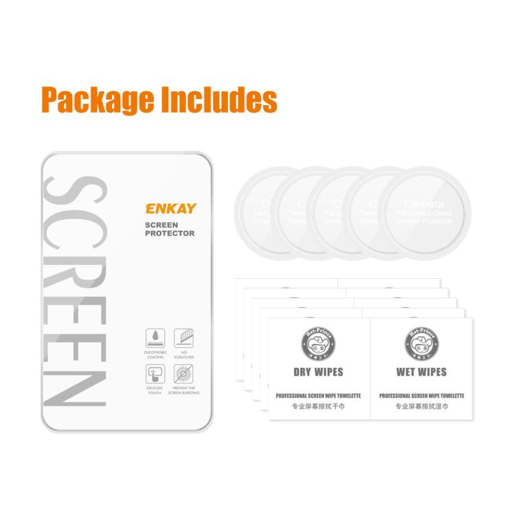 For Samsung Galaxy Watch8 40mm 5pcs ENKAY 0.2mm 9H Tempered Glass Screen Protector Watch Film