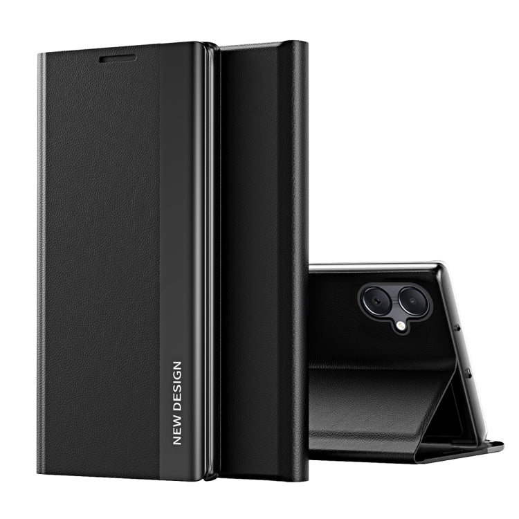 For Samsung Galaxy A06 4G Side Electroplated Adsorption Leather Phone Case