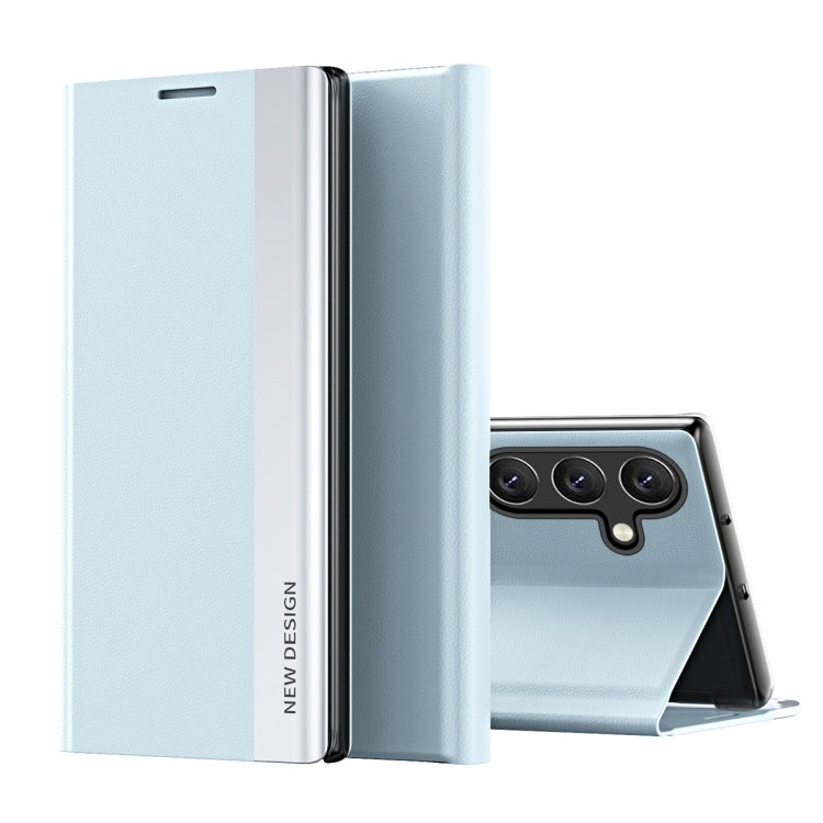 For Samsung Galaxy S25 5G Side Electroplated Adsorption Leather Phone Case