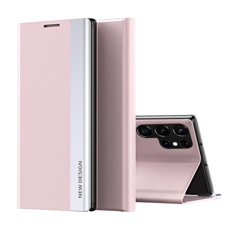 For Samsung Galaxy S26  Ultra 5G Side Electroplated Adsorption Leather Phone Case