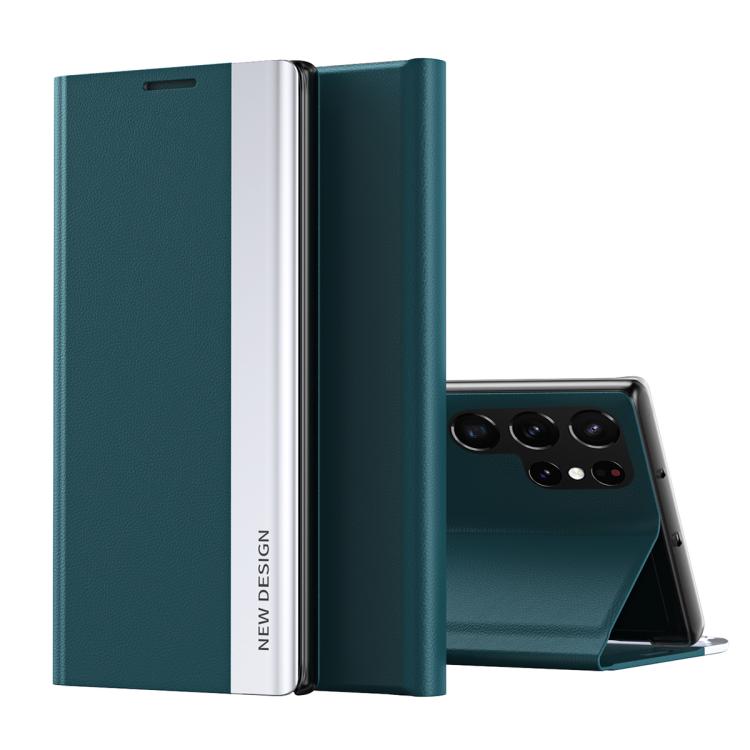 For Samsung Galaxy S26  Ultra 5G Side Electroplated Adsorption Leather Phone Case