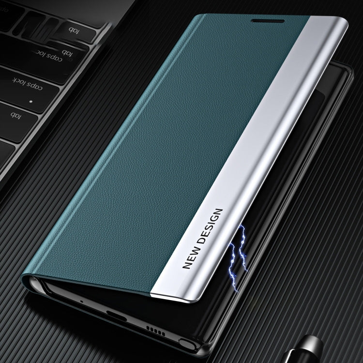 For Samsung Galaxy S26  Ultra 5G Side Electroplated Adsorption Leather Phone Case