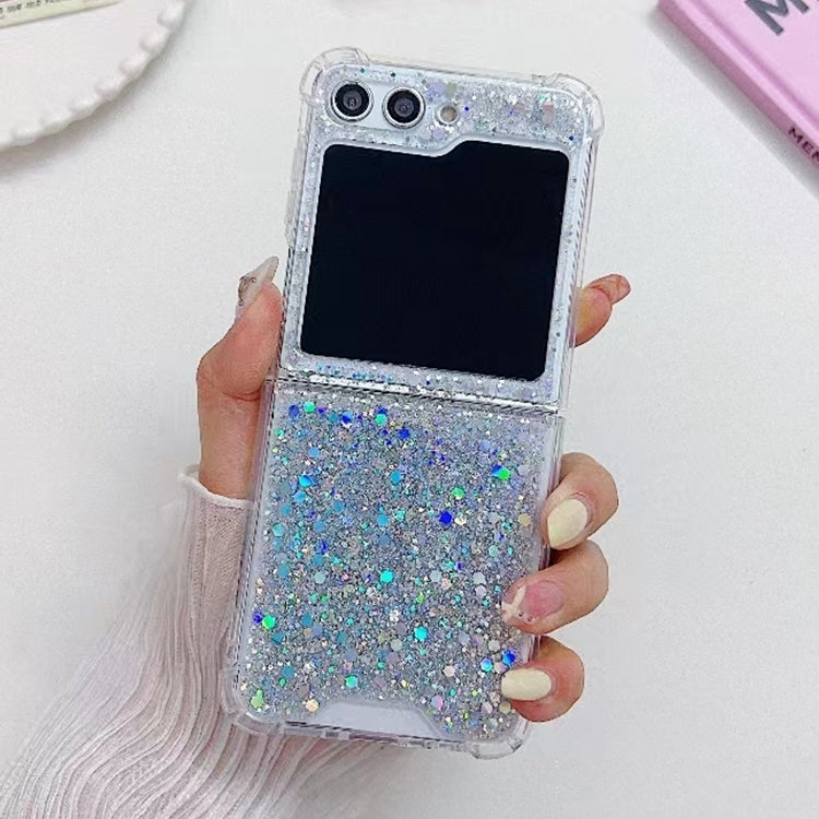 For Samsung Galaxy  Z Flip5 Glitter Sequins Epoxy TPU Phone Case