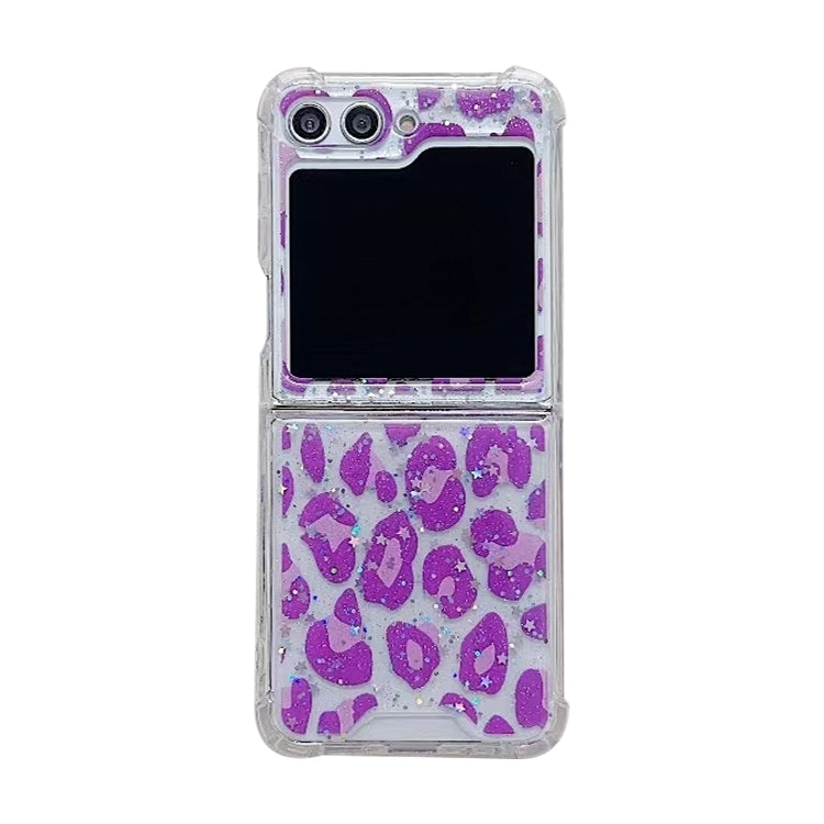 For Samsung Galaxy Z Flip7 FE / Flip6 Leopard Glitter Sequins TPU Phone Case