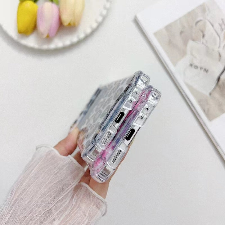 For Samsung Galaxy Z Flip7 FE / Flip6 Leopard Glitter Sequins TPU Phone Case