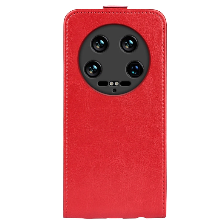 For Xiaomi 14 Ultra R64 Texture Vertical Flip Leather Phone Case