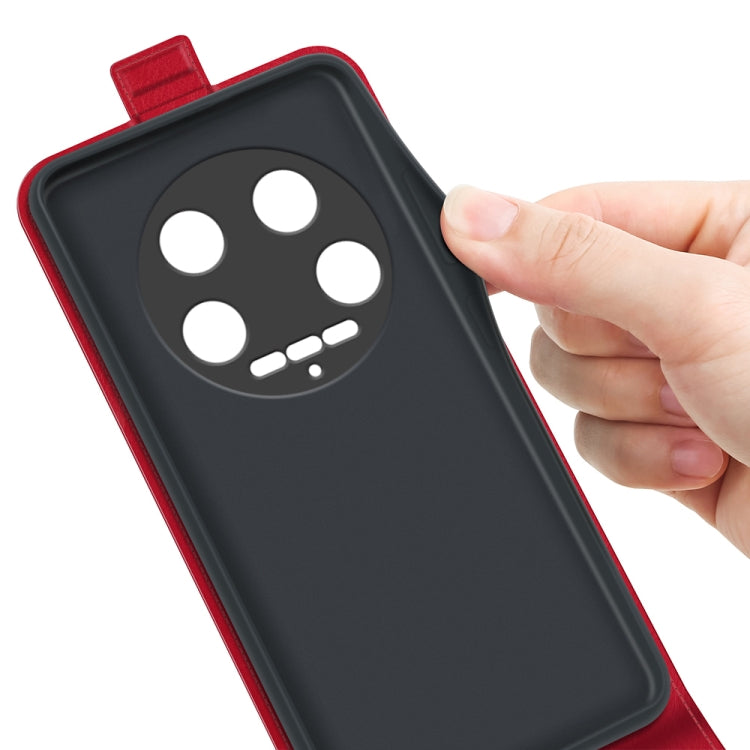 For Xiaomi 14 Ultra R64 Texture Vertical Flip Leather Phone Case