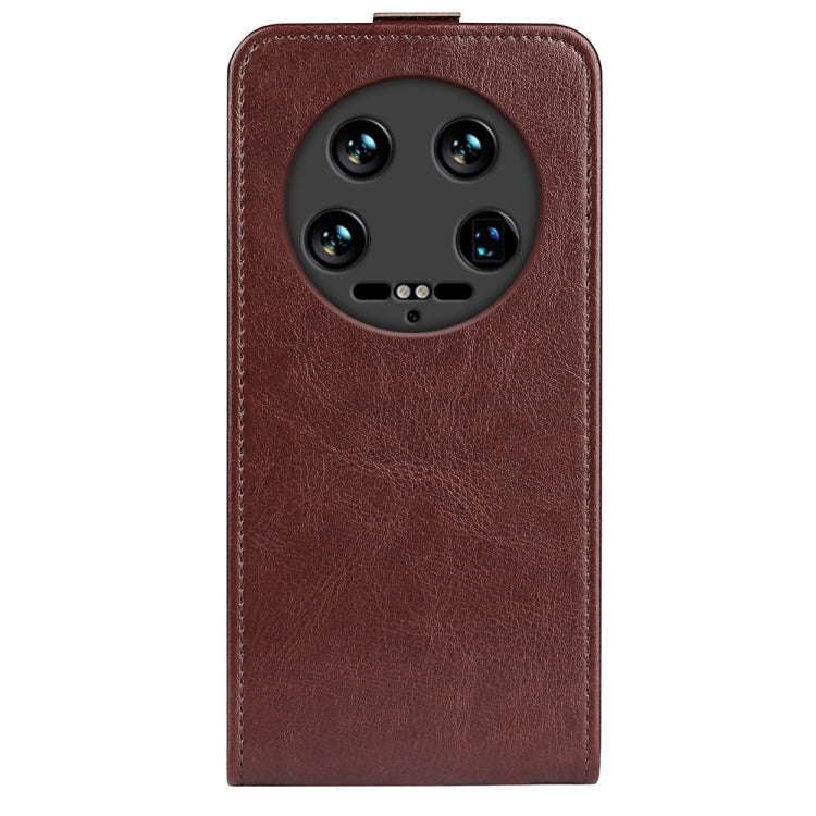 For Xiaomi 14 Ultra R64 Texture Vertical Flip Leather Phone Case