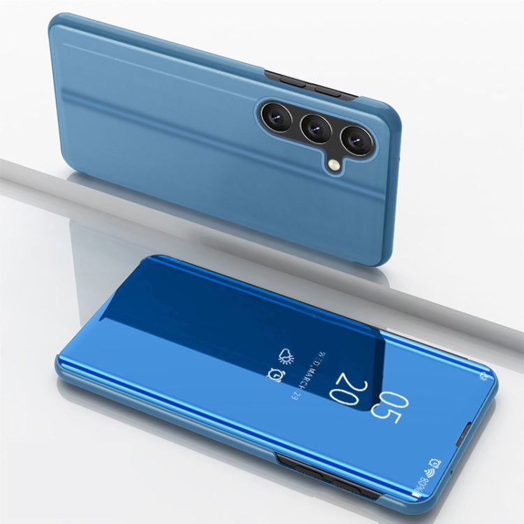 For Galaxy A36 5G Plated Mirror Horizontal Flip Leather Phone Case with Holder