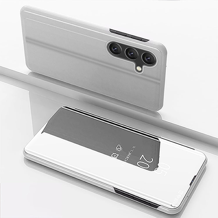 For Galaxy A56 5G Plated Mirror Horizontal Flip Leather Phone Case with Holder