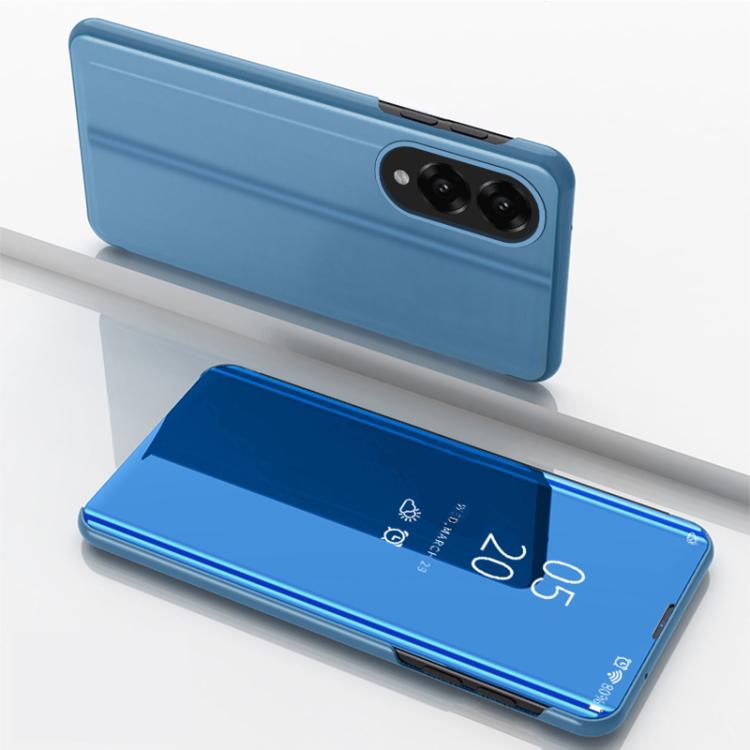 For Galaxy S25 Edge 5G Plated Mirror Horizontal Flip Leather Phone Case with Holder