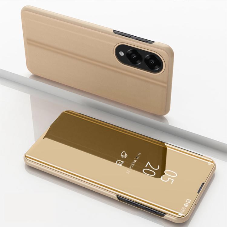 For Galaxy S25 Edge 5G Plated Mirror Horizontal Flip Leather Phone Case with Holder