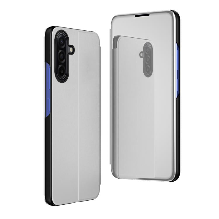 For Galaxy A17 5G Plated Mirror Horizontal Flip Leather Phone Case with Holder