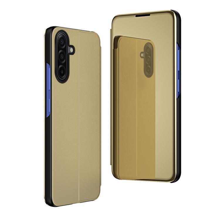 For Galaxy A17 5G Plated Mirror Horizontal Flip Leather Phone Case with Holder