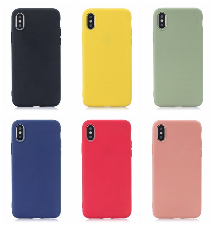 For iPhone X / XS Frosted Solid Color TPU Protective Case
