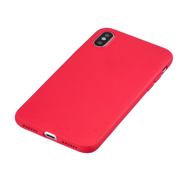 For iPhone X / XS Frosted Solid Color TPU Protective Case