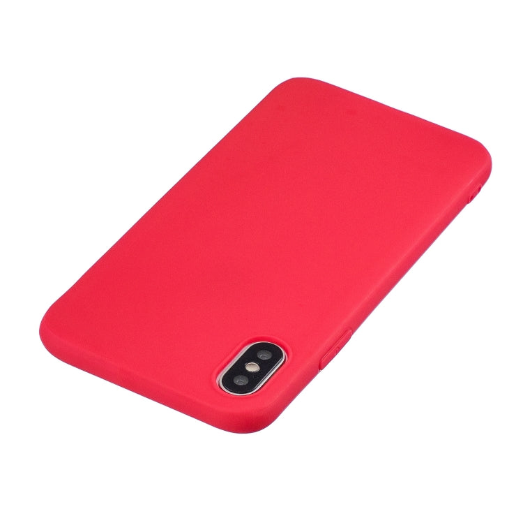 For iPhone X / XS Frosted Solid Color TPU Protective Case
