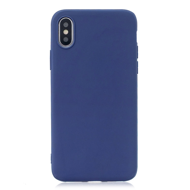 For iPhone X / XS Frosted Solid Color TPU Protective Case