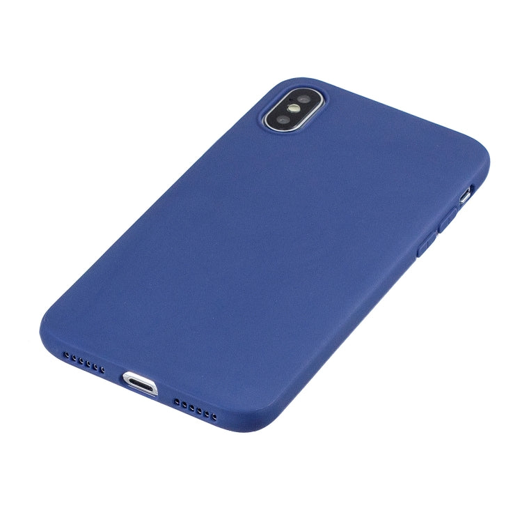 For iPhone X / XS Frosted Solid Color TPU Protective Case