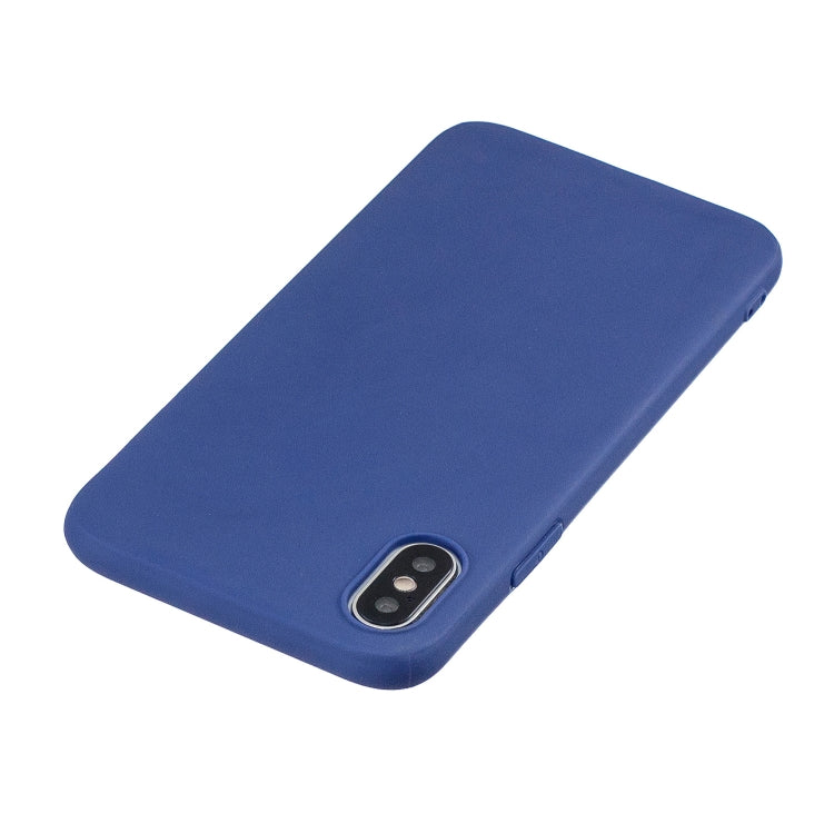 For iPhone X / XS Frosted Solid Color TPU Protective Case