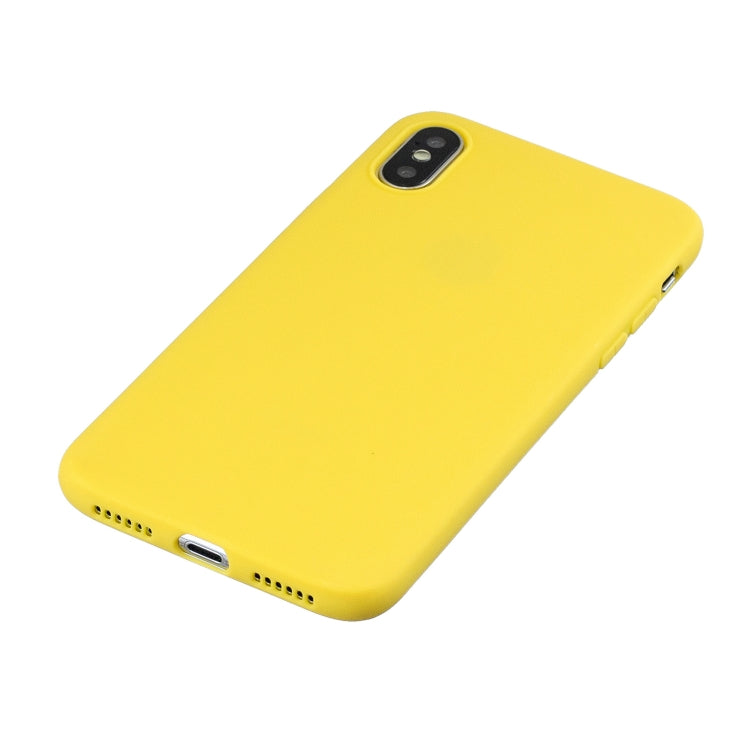 For iPhone X / XS Frosted Solid Color TPU Protective Case