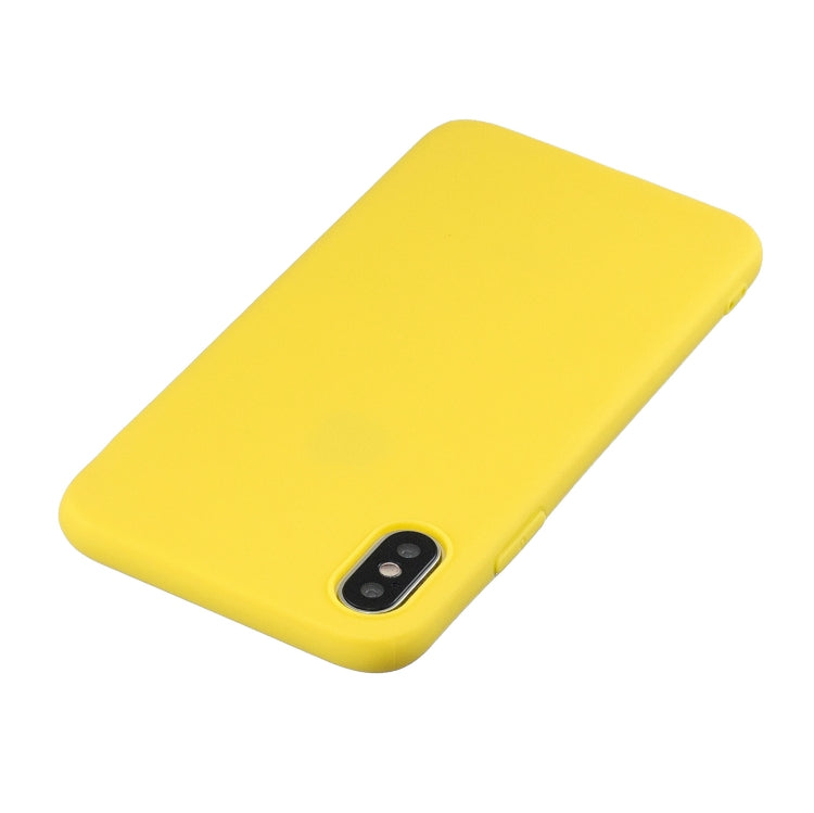 For iPhone X / XS Frosted Solid Color TPU Protective Case