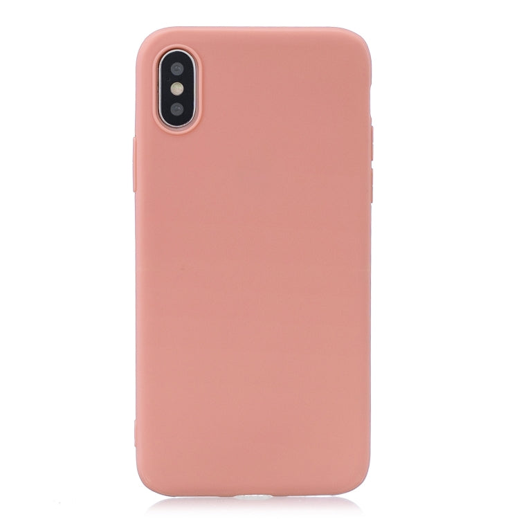 For iPhone X / XS Frosted Solid Color TPU Protective Case