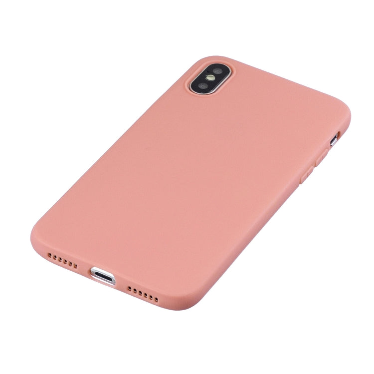 For iPhone X / XS Frosted Solid Color TPU Protective Case