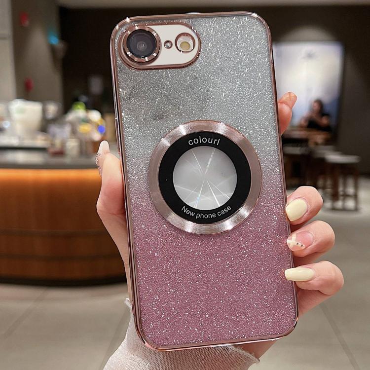 For iPhone 17e / 16e Gradient Glitter Electroplating MagSafe TPU Phone Case