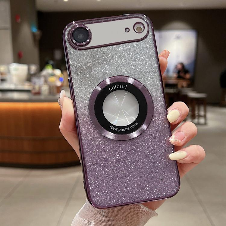 For iPhone Air Gradient Glitter Electroplating MagSafe TPU Phone Case