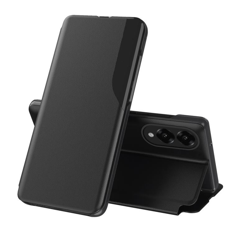 For Galaxy S25 Edge 5G Attraction Flip Holder Leather Phone Case