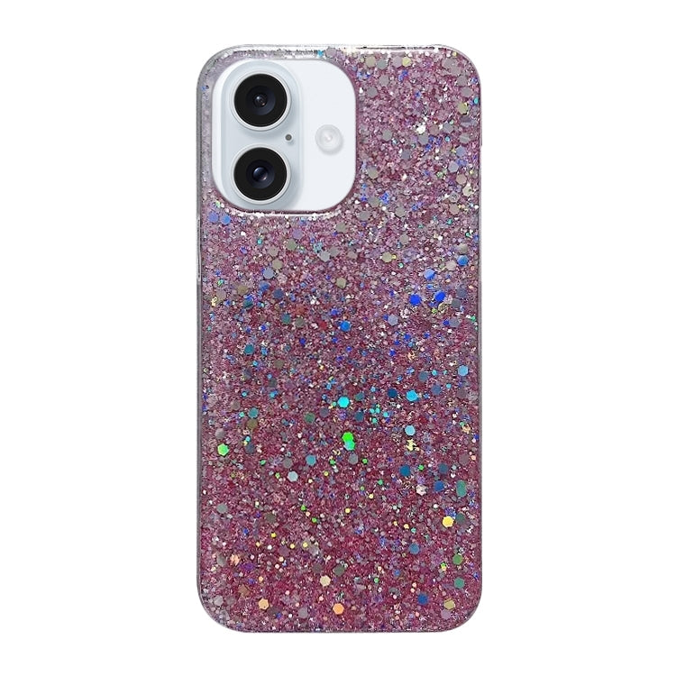 For iPhone 16 Glitter Sequins Epoxy TPU Phone Case