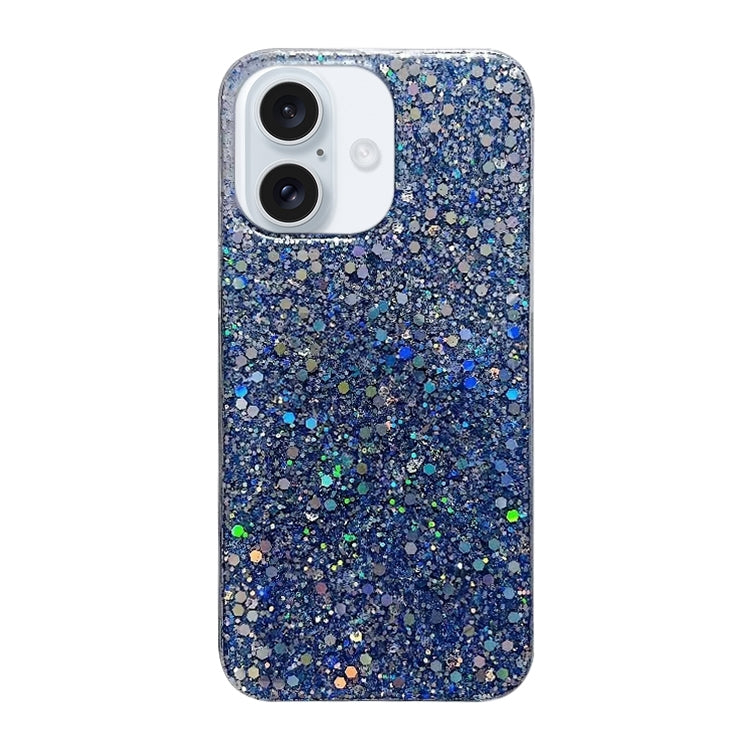 For iPhone 16 Glitter Sequins Epoxy TPU Phone Case