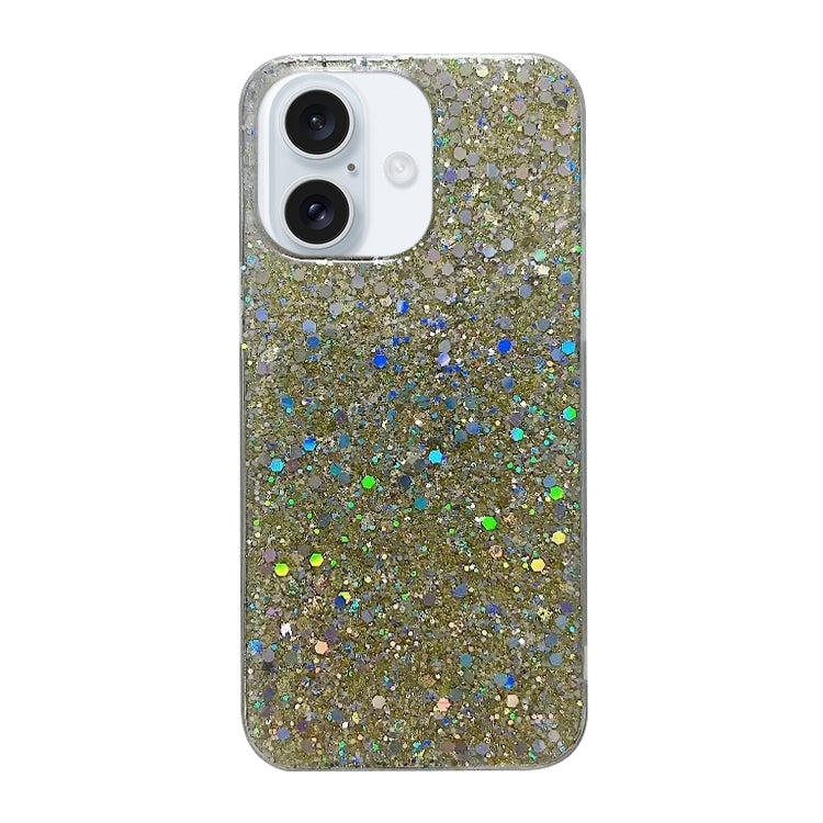 For iPhone 16 Glitter Sequins Epoxy TPU Phone Case