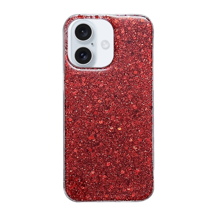 For iPhone 16 Glitter Sequins Epoxy TPU Phone Case
