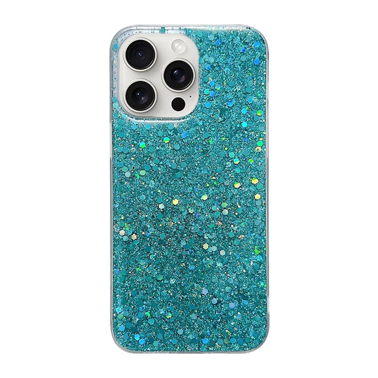 For iPhone 16 Pro Glitter Sequins Epoxy TPU Phone Case