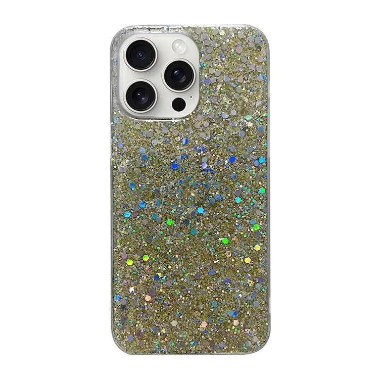 For iPhone 16 Pro Glitter Sequins Epoxy TPU Phone Case