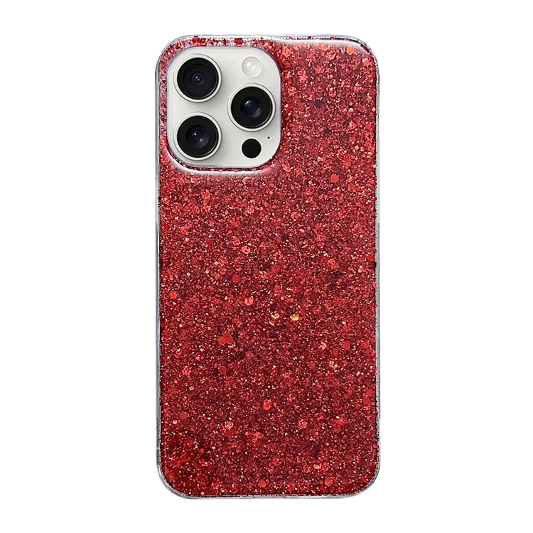 For iPhone 16 Pro Glitter Sequins Epoxy TPU Phone Case