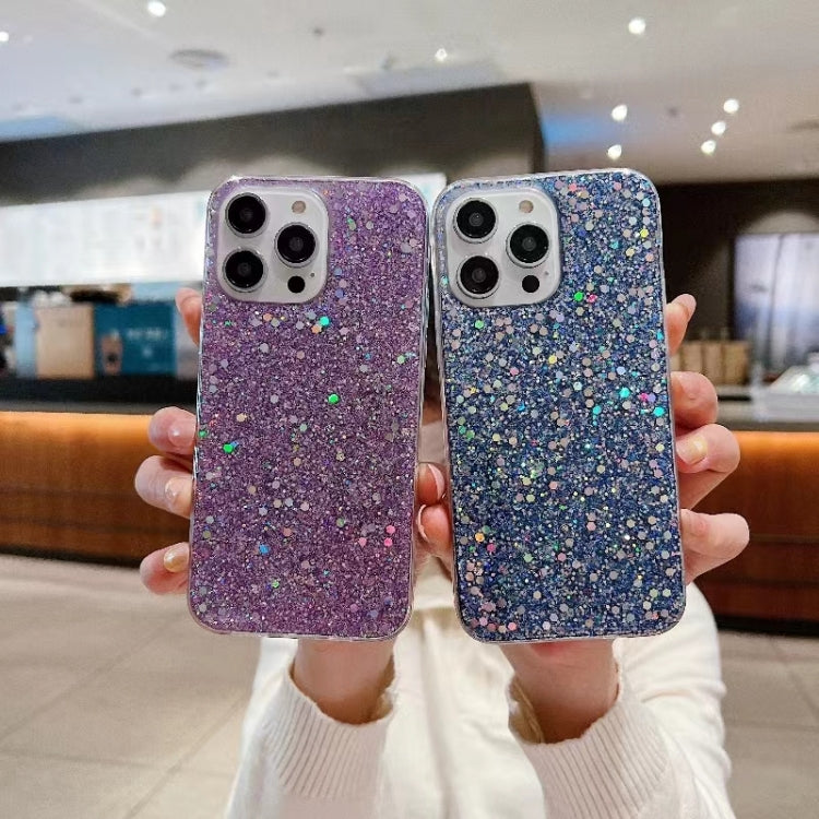 For iPhone 16 Glitter Sequins Epoxy TPU Phone Case