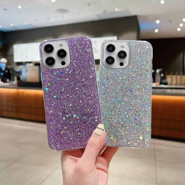 For iPhone 16 Glitter Sequins Epoxy TPU Phone Case