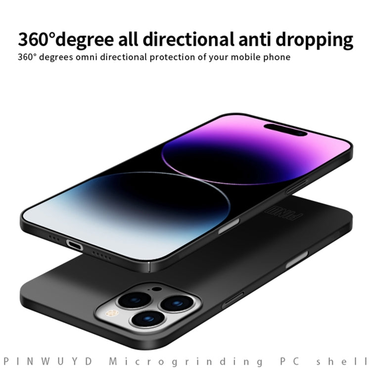 For iPhone 16 Pro PINWUYO Micro-Frosted PC Ultra-thin Hard Phone Case with Magsafe Magnetic Ring