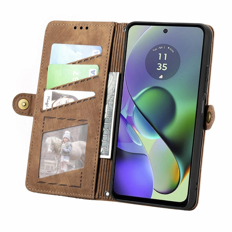 For OPPO Reno11 F 5G Geometric Zipper Wallet Side Buckle Leather Phone Case