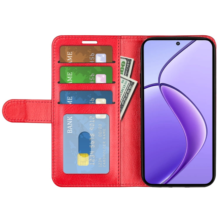 For Realme 12 5G R64 Texture Horizontal Flip Leather Phone Case