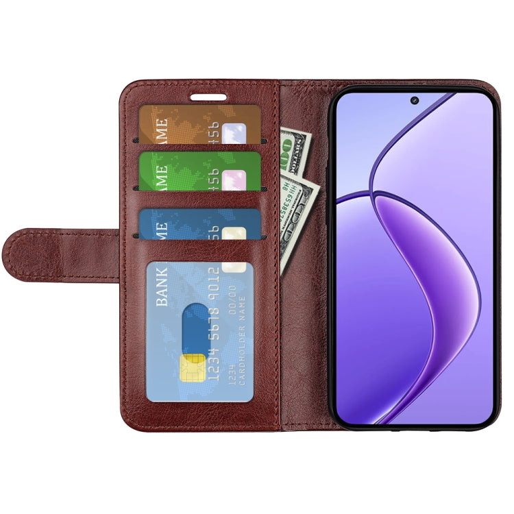 For Realme 12 5G R64 Texture Horizontal Flip Leather Phone Case