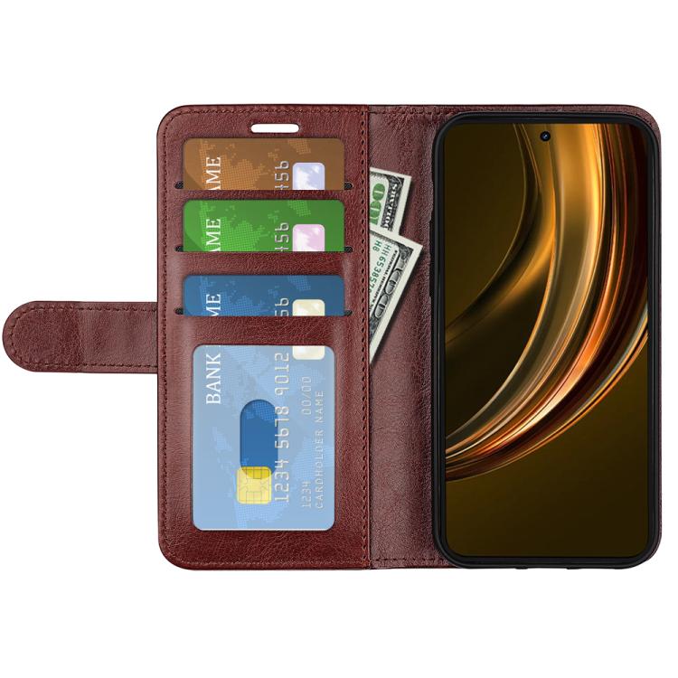 For Realme 13+ 5G R64 Texture Horizontal Flip Leather Phone Case