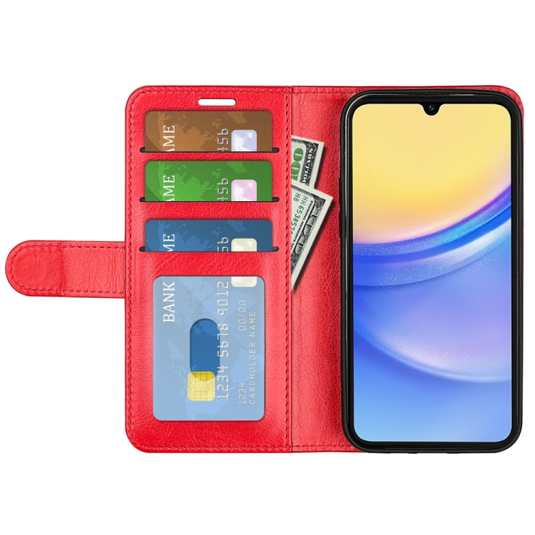 For Samsung Galaxy M15 5G R64 Texture Horizontal Flip Leather Phone Case