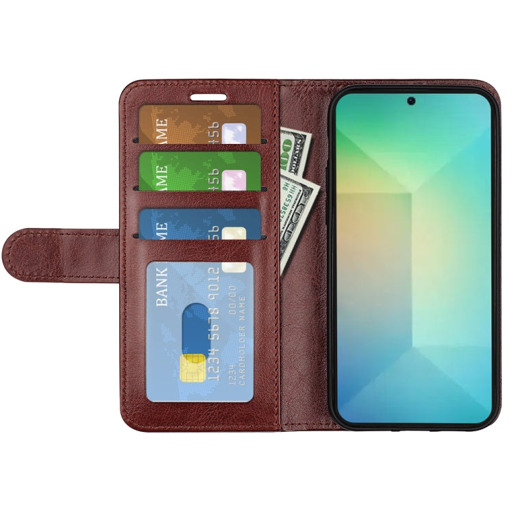 For Samsung Galaxy S25 5G R64 Texture Horizontal Flip Leather Phone Case