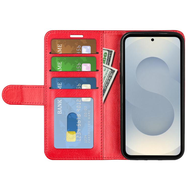 For Samsung Galaxy S25 Edge 5G R64 Texture Horizontal Flip Leather Phone Case